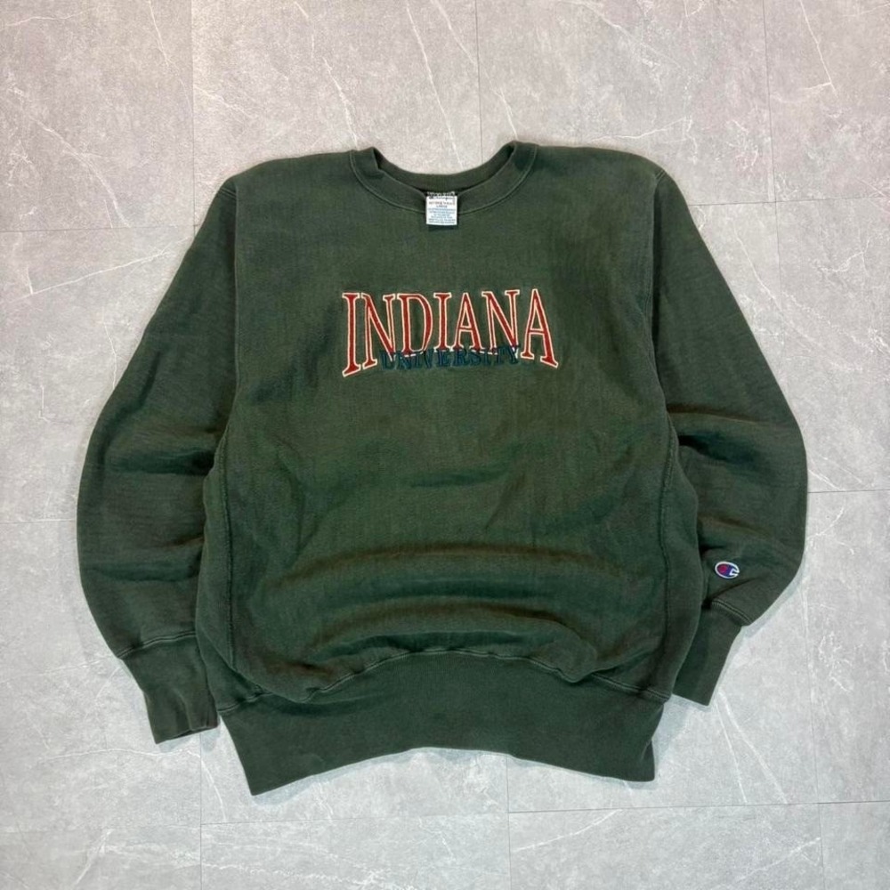 1990's Indiana University green champion reverse weave crewneck